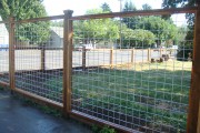 Galvanized wire fence