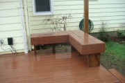 Built in composite benches Built in composite benches