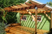 Cedar deck and pergola