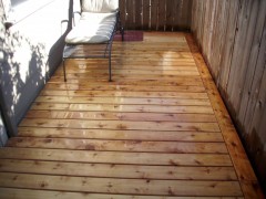 Cedar sun deck