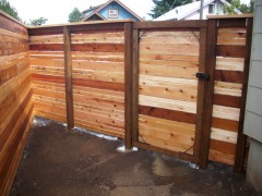 Backside of Japanese fence and gate