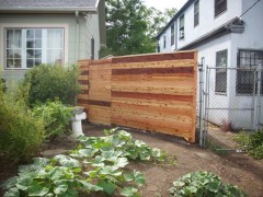 Cedar garden fence
