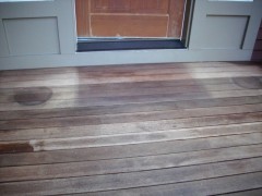Ipe deck before