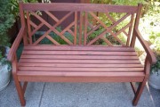 Stained Teak bench Stained Teak bench