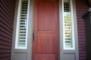 Re-stained front door Re-stained front door