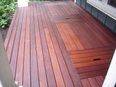 Ipe deck after staining