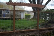 Wire fencing with arbor Wire fencing with arbor