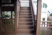 Stained cedar stairs