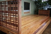 Cedar deck and step