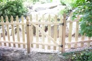 Cedar picket gate