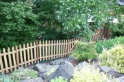 Cedar picket fence