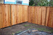 Cedar fence with top cap