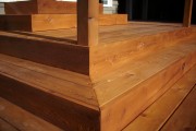 Freshly stained deck Freshly stained deck