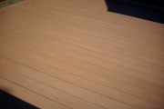 Freshly stained deck