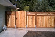 Architectural lattice top fence and gate